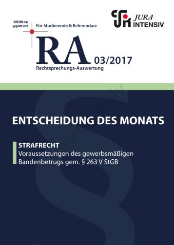 RA 03/2017 - Entscheidung des Monats