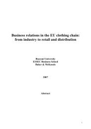 Business relations in the EU clothing chain: from industry to retail ...