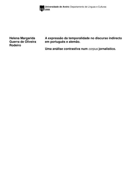 Helena Margarida Guerra de Oliveira Rodeiro A expressÃ£o da ...