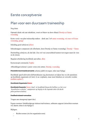 Planvoorduurzaamtraineeship28feb2017eindvandeavond.docx