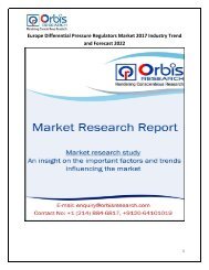 Europe Differential Pressure Regulators Market 2017 Industry Trend and Forecast 2022