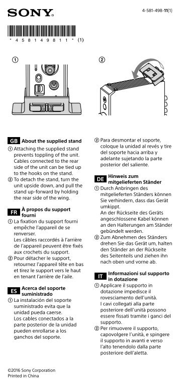 Sony CAS-1 - CAS-1 Istruzioni per l'uso Turco