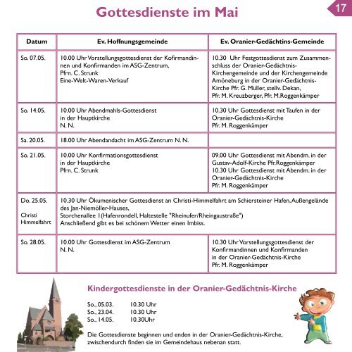 Gemeindebrief Frühjahr 2017