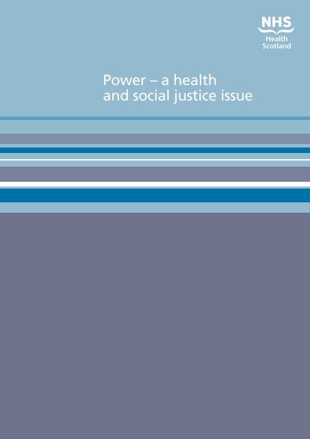 Power – a health and social justice issue