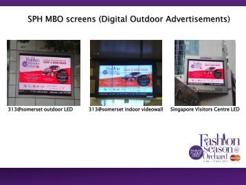 SPH MBO screens (Digital Outdoor Advertisements)