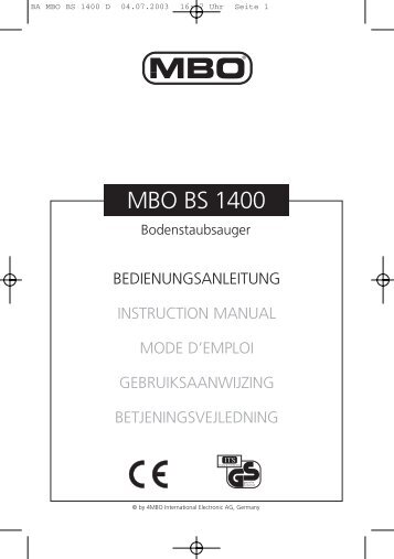 BA MBO BS 1400 D - JET GmbH