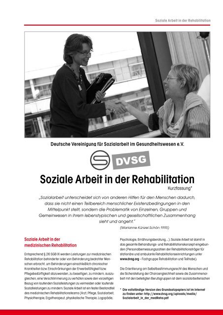 Soziale Arbeit in der Rehabilitation - DVSG