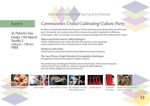 COMMUNITIES UNITED SPRING FESTIVAL BROCHURE PRINT