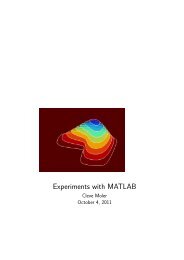 Experiments with MATLAB