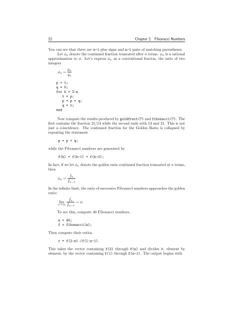 Experiments with MATLAB