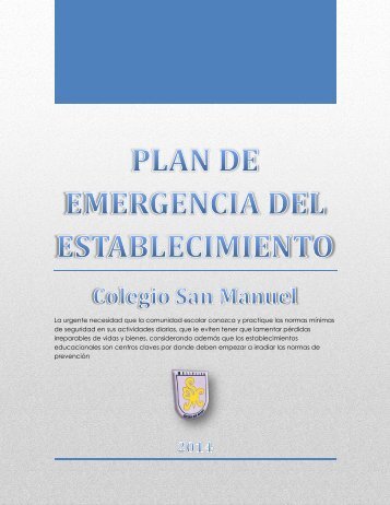 PLAN DE EMERGENCIA DEL ESTABLECIMIENTO