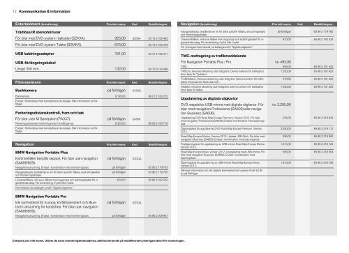 Tillbehör (PDF) - Bmw