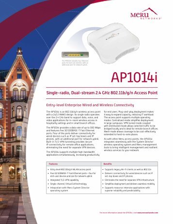 Meru AP1014i 802.11n Wireless  Access Point for ... - Meru Networks