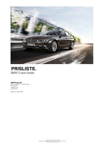 PRISLISTE. - BMW Norge