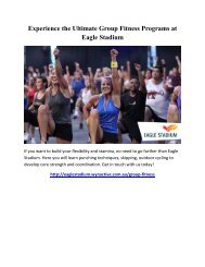 Experience the Ultimate Group Fitness Programs at Eagle Stadium