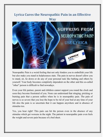 Lyrica is an Effective way to Treat Nerve Pain