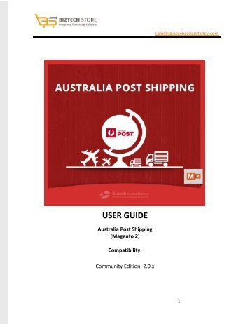 Magento 2 Australia Post Shipping Extension