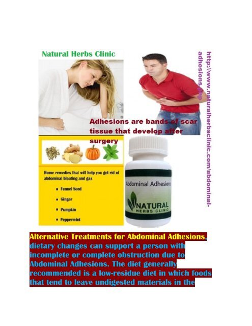 Abdominal Adhesions Diet