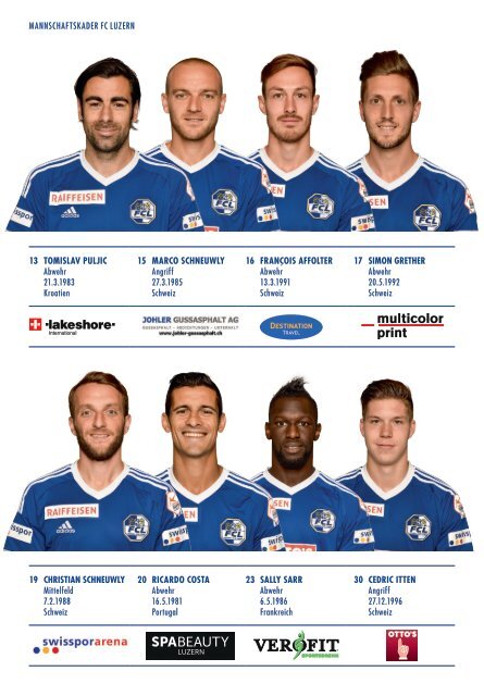 FC LUZERN MATCHZYTIG N°11 16/17 (RSL 21)