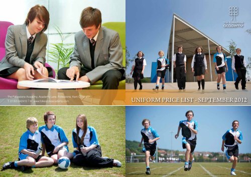 UNIFORM PRICE LIST - SEPTEMBER 2012 - Folkestone Academy