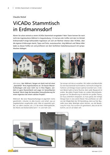 ViCADo Stammtisch in Erdmannsdorf - mb AEC Software GmbH