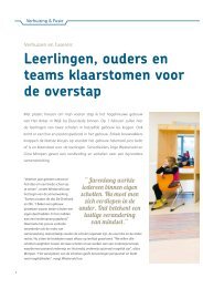 Leerlingen, ouders en teams klaarstomen voor de overstap