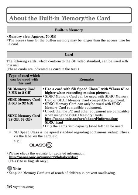 DMC-FH24 DMC-FH5 DMC-FH2 - Operating Manuals for Panasonic ...