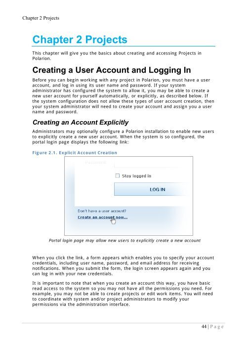 Chapter 2 Projects Access