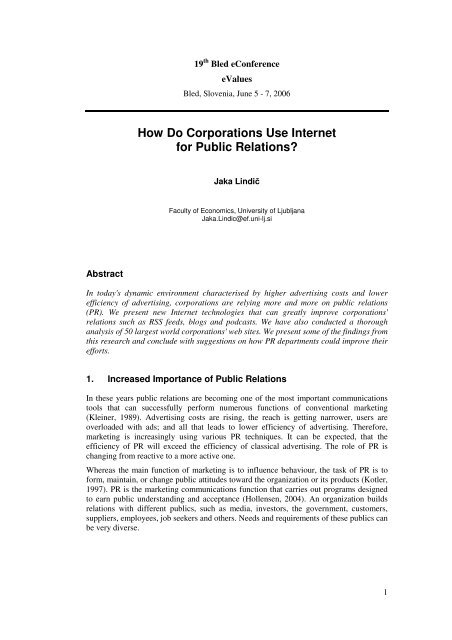 How Do Corporations Use Internet for Public Relations?