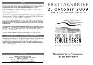 Forum - Rudolf-Steiner-Schule Siegen Freie Waldorfschule