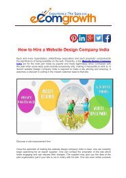 How to Hire a Website Design Company India