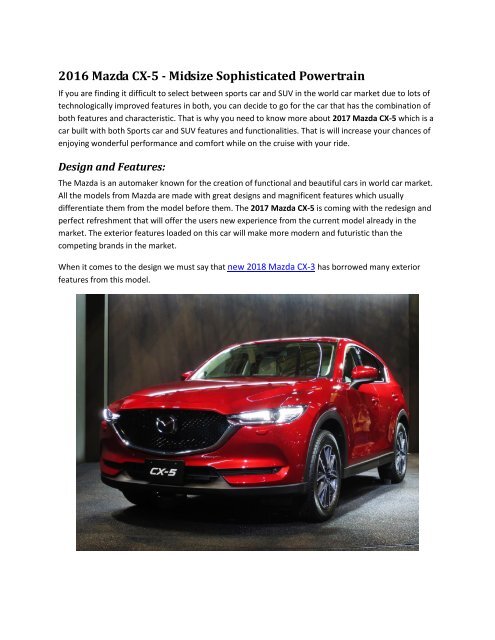 2017 Mazda CX-5 - Review Catalog