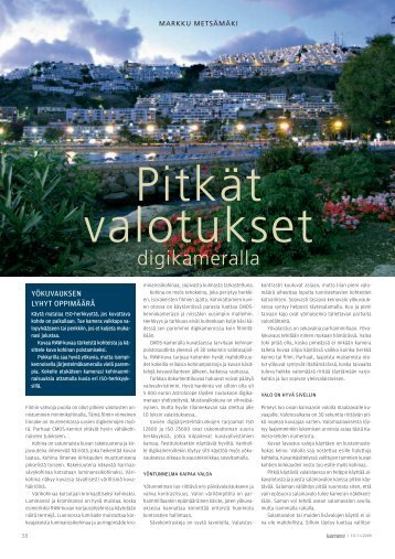 Pitkät valotukset digikameralla - Kamera-lehti