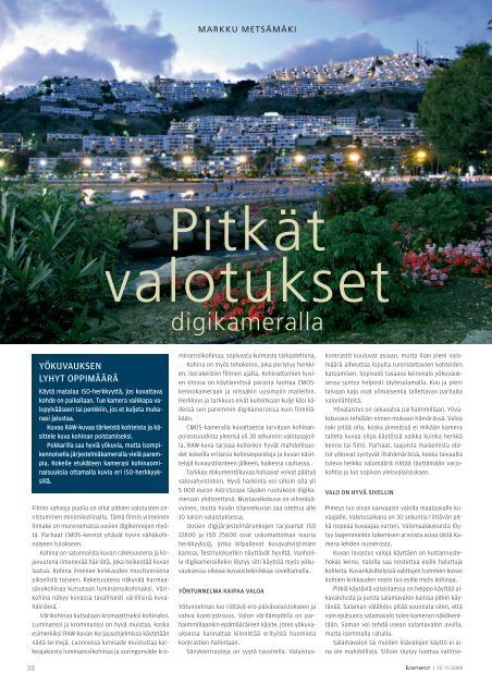 Pitkät valotukset digikameralla - Kamera-lehti