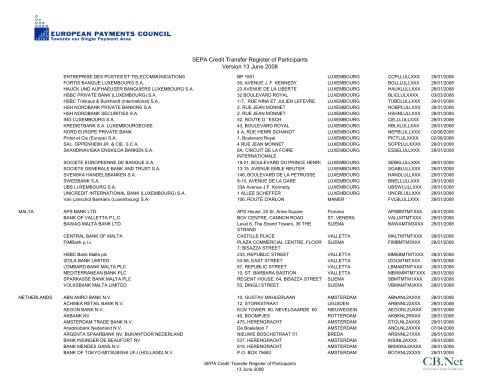 SCT Register 13 June 2008 - SEPA Polska