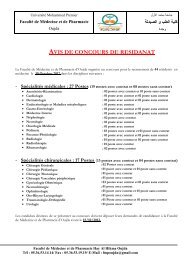 27 Postes (19 postes avec contrat et 08 postes sans contrat) - FMPO