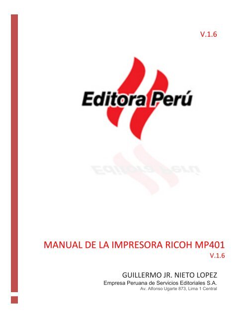Manual para la utilizacion de la fotocopiadora Ricoh