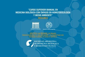 Curso Superior Bianual de Medicina  BiolÃƒÂ³gica con ... - SAMB y H.