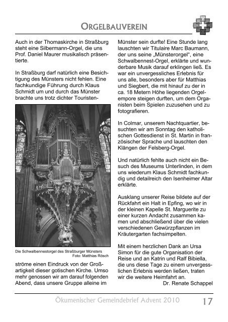 Ökumenischer Gemeindebrief Advent 2010 - Evangelische ...