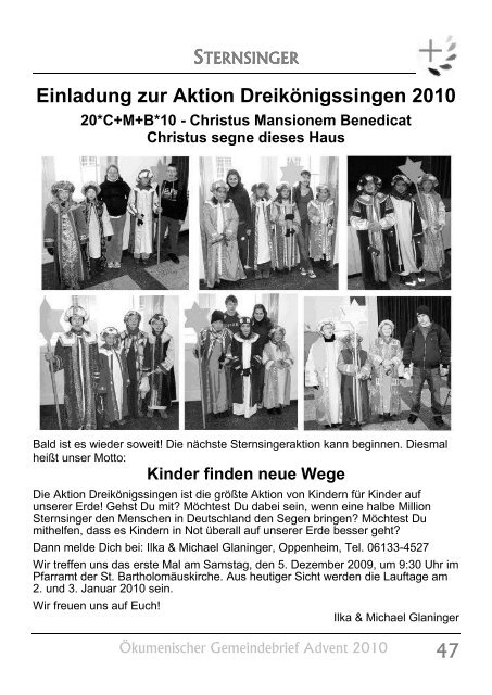 Ökumenischer Gemeindebrief Advent 2010 - Evangelische ...