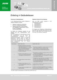 Einteilung in Gebäudeklassen - Mauerwerksbau - Lehre