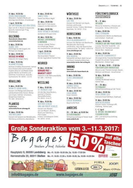 SchlossMagazin Fünfseenland März 2017