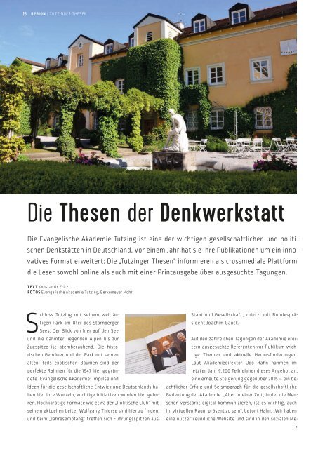 SchlossMagazin Fünfseenland März 2017