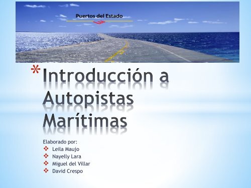 Autopistas marítimas introducción