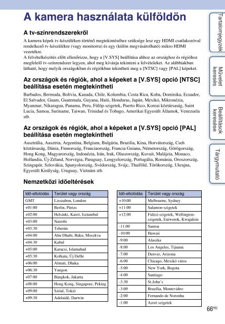 Sony HDR-AS30V - HDR-AS30V Guida all&rsquo;uso Ungherese