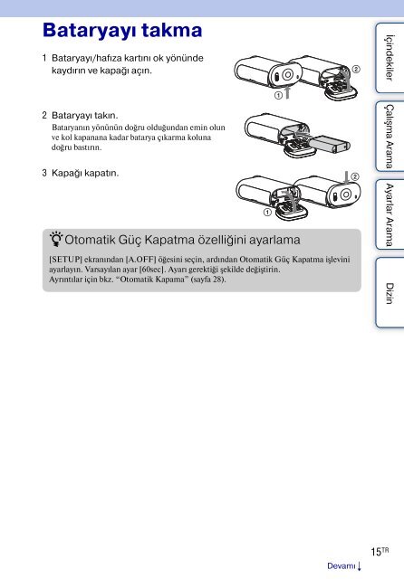 Sony HDR-AS30V - HDR-AS30V Guida all&rsquo;uso Turco