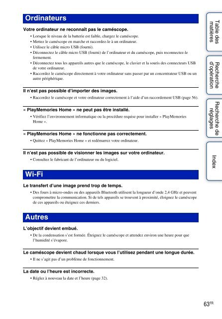 Sony HDR-AS30V - HDR-AS30V Guida all&rsquo;uso Francese