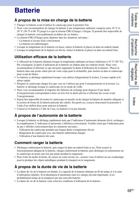 Sony HDR-AS30V - HDR-AS30V Guida all&rsquo;uso Francese