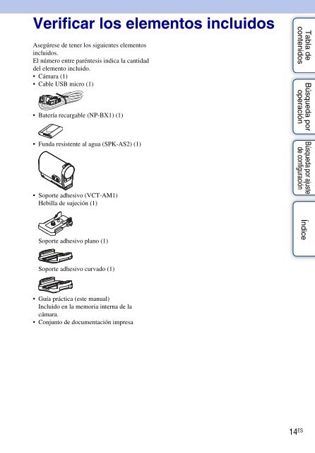 Sony HDR-AS30V - HDR-AS30V Guida all&rsquo;uso Spagnolo