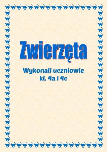 Książka o zwierzętach